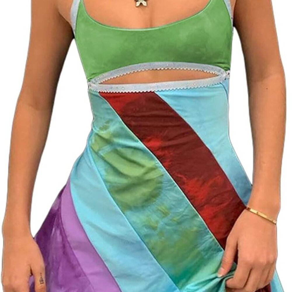 Women's Vintage Print Sheath Dress Polyester Summer Bodycon Mini Retro